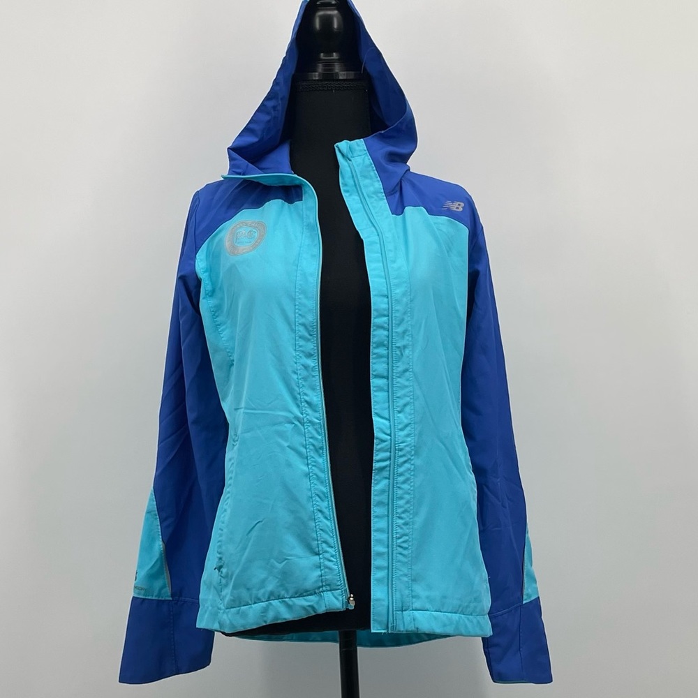 New Balance Windbreaker Jacket Blue | Lightweight Activewear | Athleisure M